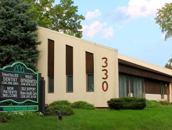 Dr. Kurz's dental practice is located in Evergreen plaza, located at 330 North Chestnut, Ravenna, Ohio, 44266 in Portage County